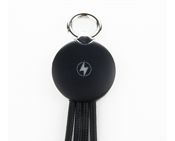 3в1 кабель с подсветкой логотипа Чёрный